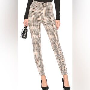 Free People Carnaby Plaid High-Waisted Pant -‎ 6